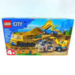 Sealed Lego City Construction Trucks And Wrecking Ball Crane 60391