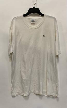 Lacoste Mens White Cotton Crew Neck Short Sleeve Pullover T-Shirt Size 9 alternative image