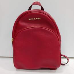 Red Michael Kors Mini Backpack