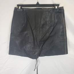 Free People Women Leather Mini Skirt Sz 0 NWT alternative image