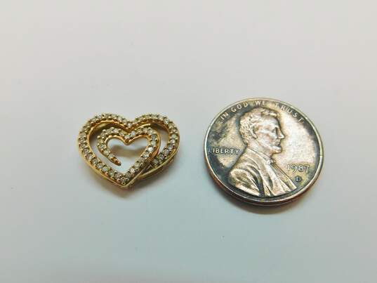 14K Rose Gold Diamond Accent Heart Pendant 1.7g image number 4