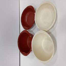 2PC Vintage Tupperware Insulated Serve/Store Bowls & Lids alternative image