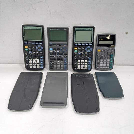 Texas Instruments Graphing Calculators Assorted 4pc Lot image number 1