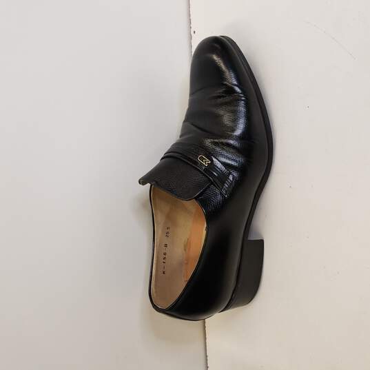 Leonardo Black Dress Shoes Size 5.5 image number 2