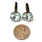 Designer Liz Palacios Gold-Tone Crystal Cut Stone Classic Drop Earrings image number 2