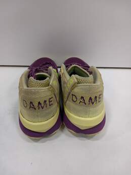 Men's Yellow & Purple Adidas Dame 8 Basketball Shoes Size 12.5 alternative image