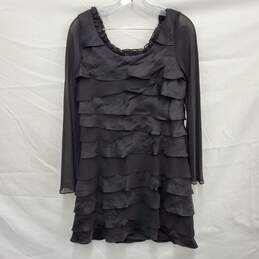 S.L. Fashions WM's Black After 5 Ruffle Dress Size 12P alternative image