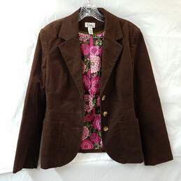 Lilly Pulitzer Brown Corduroy Sports Coat