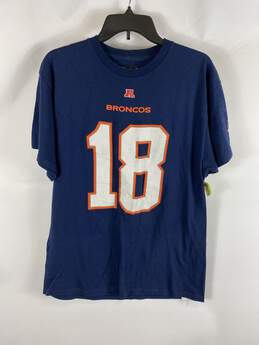 Team Apparel Blue Denver Broncos #18 Manning T-Shirt L NWT