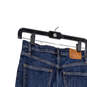 Womens Blue Denim Dark Wash Pockets Stretch Straight Leg Jeans Size 25 image number 4
