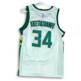 NBA Nike White Green Bucks Jersey #34 Antetokounmpo Size 48 alternative image