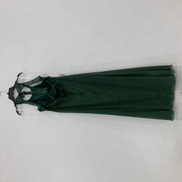 NWT Womens Green Lace Halter Neck Back Tie Bridesmaid Maxi Dress Size 16 alternative image