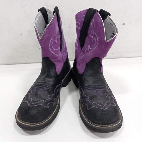 Ariat Women's Purple & Black Western Boots Size 8.5B image number 1