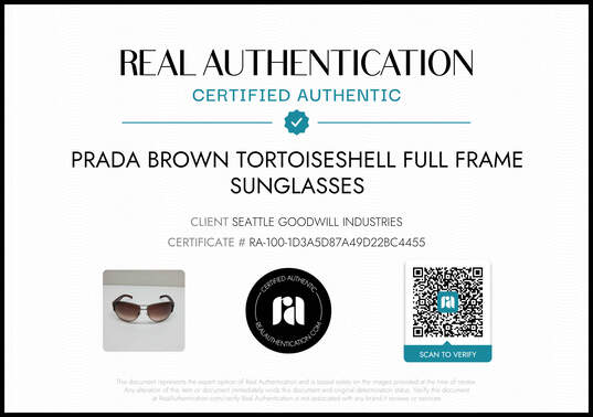 Prada Brown Tort Gradient Lens Aviator Sunglasses AUTHENTICATED image number 2