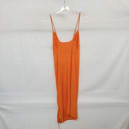 Zara Orange Midi Slip Dress WM Size S NWT alternative image