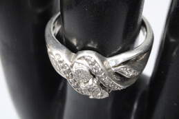 Sterling Silver Diamond Accent Ring (SZ 7.75) - 3.9g
