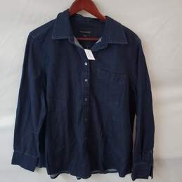 Banana Republic Dark Denim Button Up Top with Tags in Size XL