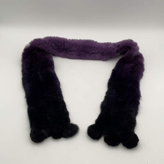 Womens Purple Fabulous Rabbit Fur Soft Neck Warmer Multifunctional Scarf image number 2