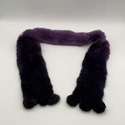Womens Purple Fabulous Rabbit Fur Soft Neck Warmer Multifunctional Scarf alternative image