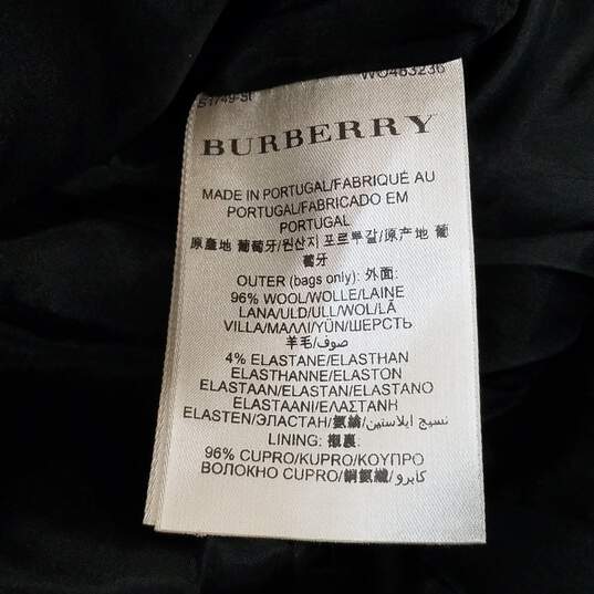 Burberry Black Wool Blazer Jacket Women's Size 4 image number 4