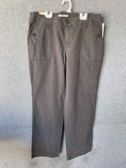Womens Gray Contour Fit Pockets Cropped Cargo Pants Size 10 T-0488820-M