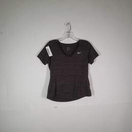 Womens Dri-Fit V-Neck Short Sleeve Pullover Activewear T-Shirt Size Small