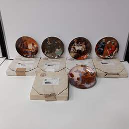 5pc Bundle of Edwin M. Knowles Norman Rockwell Collectors Plates