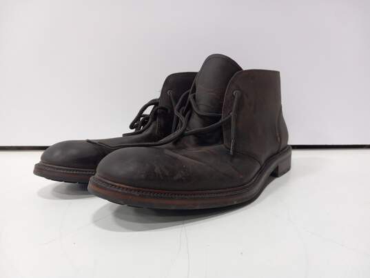 J&M Men's Brown Leather Shoes 11.5 image number 1