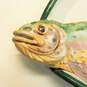 Allen & Smith Sculpted Fish Platter Ceramic Pottery Trout image number 3