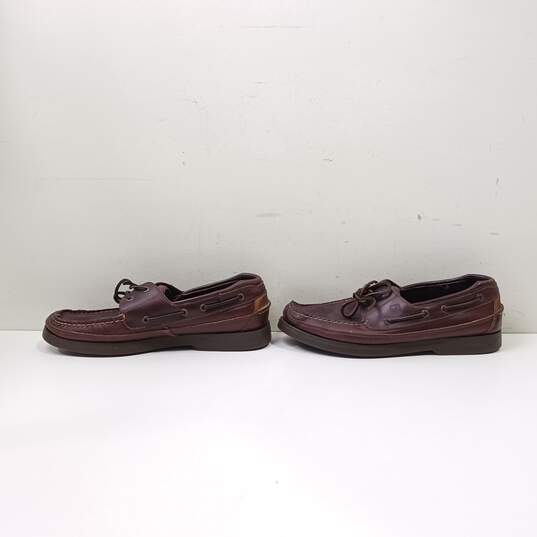 Sperry Top-Sider Men's Two Eye Brown Leather Lace Up Loafer Boat Shoe Size 12M image number 3