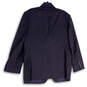 Mens Blue Notch Lapel Long Sleeve Flap Pocket Two Button Blazer Size 44R/39 image number 2