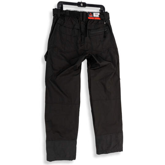 NWT Mens Black Cargo Pocket Straight Leg Ankle Zip Snow Pants Size Medium image number 2