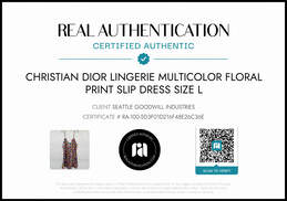 Christian Dior Lingerie Women's Multicolor Floral Print Cami Top Size Large AUTHENTICATED alternative image