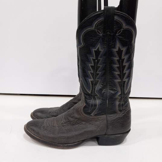 Men's Sanders Leather Cowboy Boots Sz 10.5D image number 3