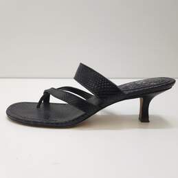 Vince Camuto Moentha Black Leather Mule Sandal Kitten Heels Shoes Size 8.5M alternative image