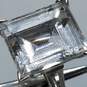 Kimberly 14K White Gold Clear Spinel 1CT. Cushion Solitaire Sz 5.5 Ring 6.6g image number 2