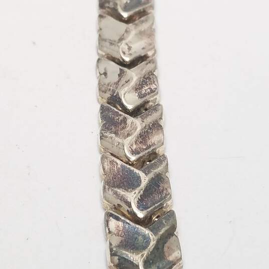 Milor Sterling Silver Chevron Arrow Panel 8" Bracelet 21.3g image number 3