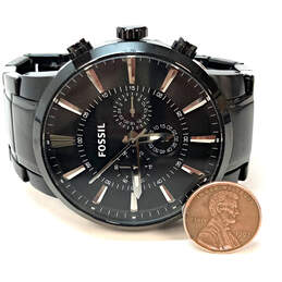 Designer Fossil FS4778 Black Chain Strap Chronograph Dial Analog Wristwatch alternative image