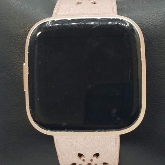 FItbit Classic Rose Gold Tone case with custom purple strap Ladies Smart Fitness Watch image number 1