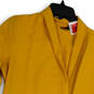 NWT Womens Yellow Casual Open Front Roll Up Sleeve Jacket Size Large image number 3