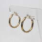 14K Yellow & White Gold Earrings-2.7g image number 1