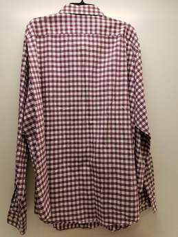 Michael Kors Purple White Check Shirt Size 20 tall alternative image