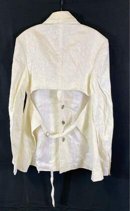 Hugo Boss Womens White Cotton Long Sleeve Double Breasted Blazer Size 34 7 Reg alternative image