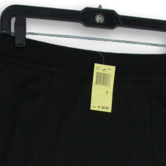 NWT Womens Black Stretch Flat Front Elastic Waist Pull-On A-Line Skirt Sz S image number 3