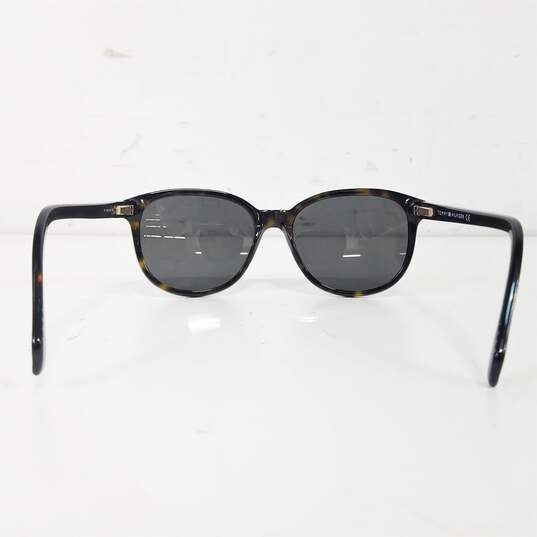 Tommy Hilfiger Brown Tortoise Shell Browline Sunglasses image number 4
