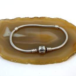 Designer Pandora S925 ALE Sterling Silver Barrel Clasp Snake Chain Bracelet