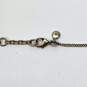 Designer J. Crew Gold-Tone Multicolor Crystal Cut Stone Chain Necklace image number 3