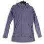 Womens Lavender Space Dye Long Sleeve Hooded Pullover T-Shirt Size Small image number 1