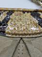 AUTHENTICATED Coach Signature Tan Snake Pattern Wristlet Wallet image number 3