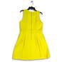 Loft Womens Yellow Sleeveless Round Neck Back Zip Fit & Flare Dress Size Medium image number 2